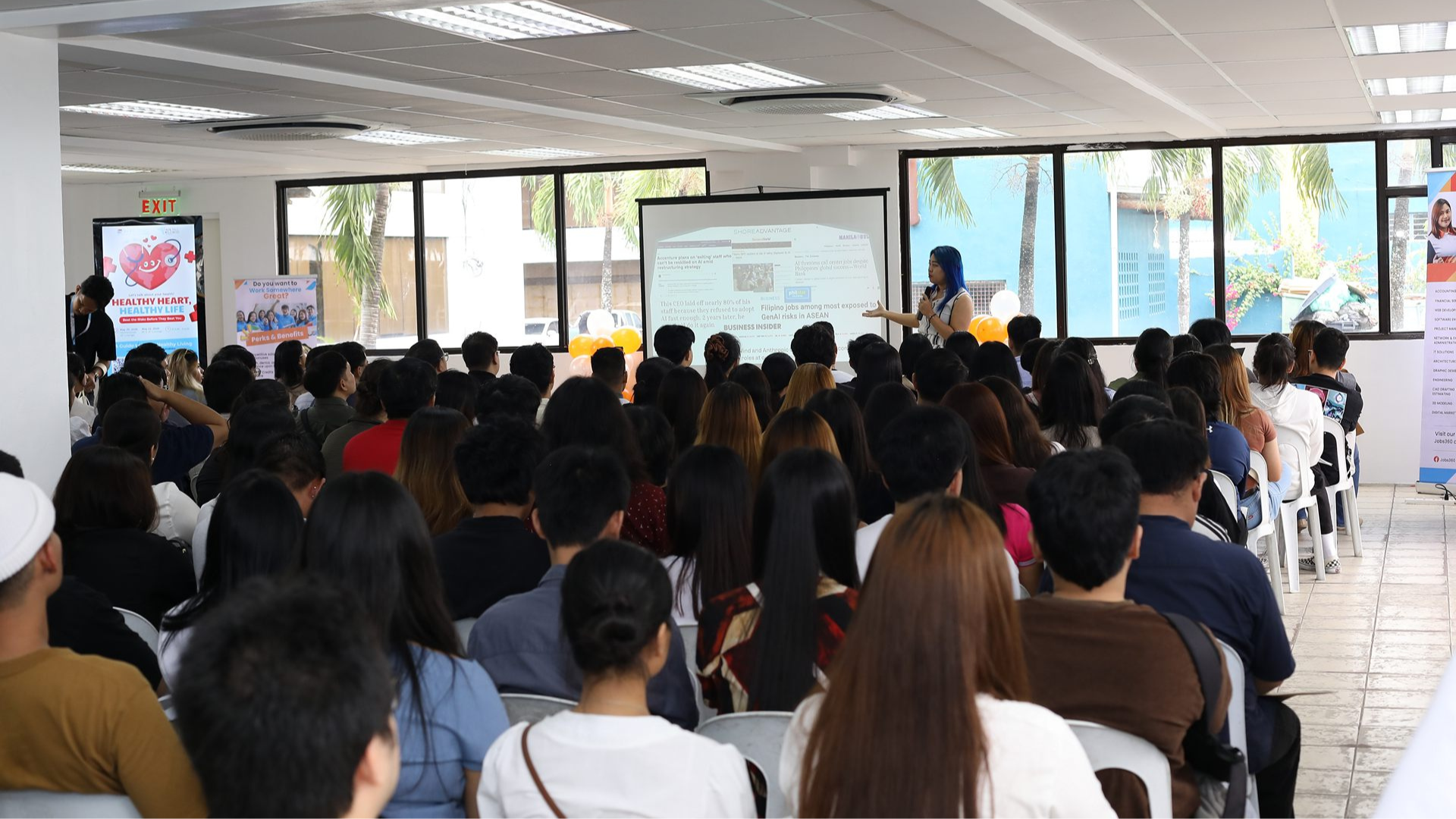 Attendees at the Jobs360 Open House recruitment seminar on using AI to move past the entry-level gap.